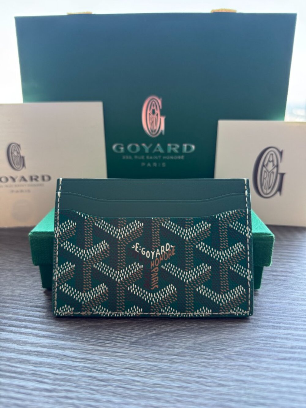 Goyard Sulpice Card Holder – Green – Brand New Full Set - Picture 3 of 4